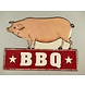 Muurplaat blik Varken BBQ 70x54cm Muurplaat blik Varken BBQ 70x54cm