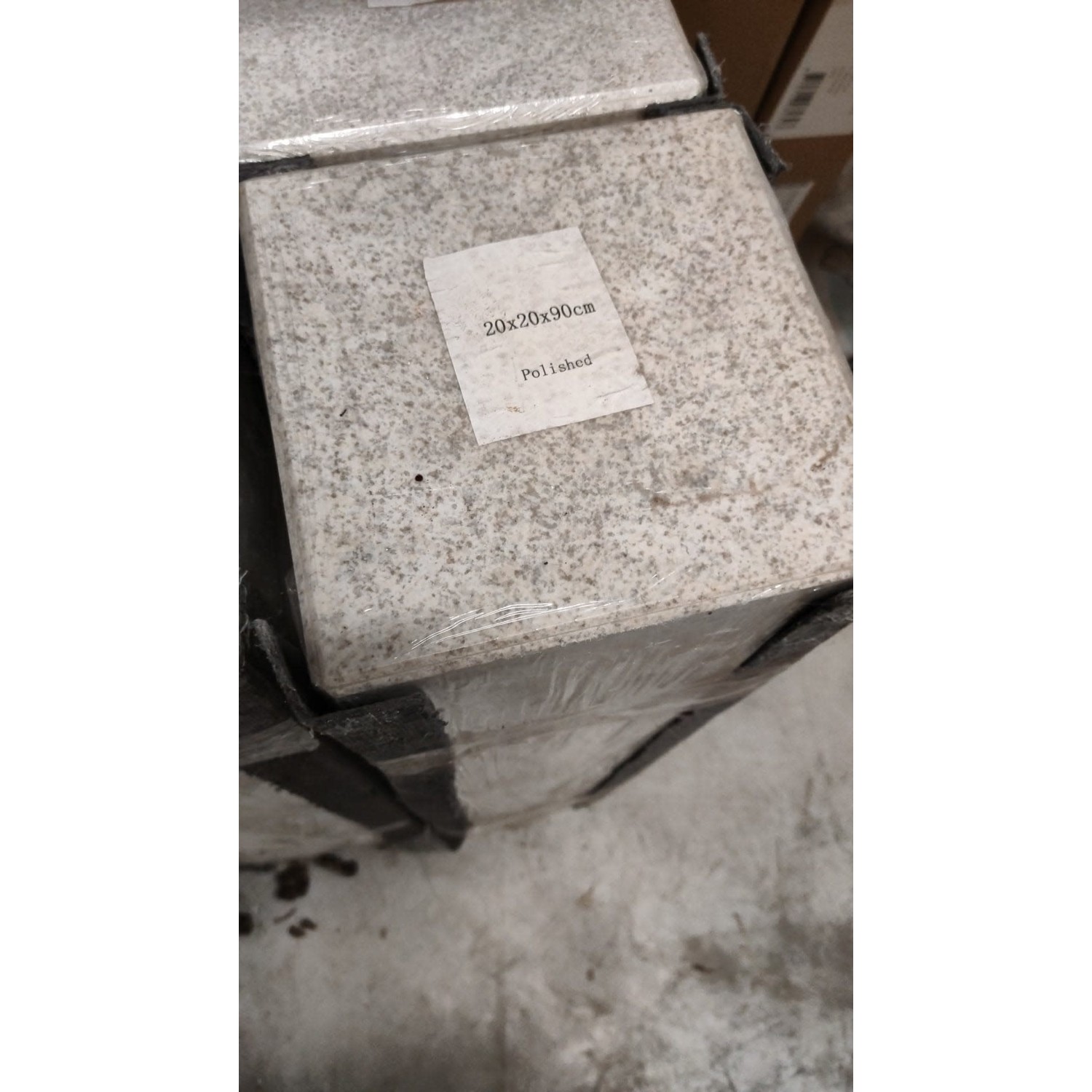 lava Instrument tofu Zuil graniet wit gepolijst 20x20x90cm - Eliassen Home & Garden Pleasure