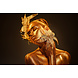 Glasmalerei Goldene Frau 80x120cm. Glasmalerei Goldene Frau 80x120cm.