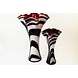 Vaas glas Zebra waaier 60cm Vaas glas Zebra waaier 60cm