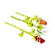 Glazen roosje 32-34 cm rood Glazen roosje 32-34 cm rood