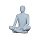 Yoga Steinstatue Mann sitzend grau 28cm Yoga Steinstatue Mann sitzend grau 28cm