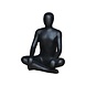 Beeld man yoga houding antraciet 28cm Beeld man yoga houding antraciet 28cm