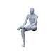 Steinstatue sitzender Mann grau 43cm Steinstatue sitzender Mann grau 43cm