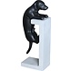 Beeld Springende hond grijs antraciet 73cm Beeld Springende hond grijs antraciet 73cm