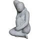 Beeld zittende en krabbende vrouw grijs 66cm Beeld zittende en krabbende vrouw grijs 66cm
