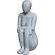 Bild sitzende Frau grau 42cm Bild sitzende Frau grau 42cm