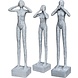 Beeld 3 personen grijs 50cm Horen Zien Zwijgen Beeld 3 personen grijs 50cm Horen Zien Zwijgen