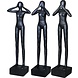 Statue 3 Personen Anthrazit 50cm Hear See Silence Statue 3 Personen Anthrazit 50cm Hear See Silence