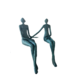 Bild Bronze Paar Zusammensein 98cm Bild Bronze Paar Zusammensein 98cm
