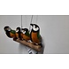 4 metalen vogeltjes op een takje geel/groen 4 metalen vogeltjes op een takje geel/groen