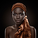 Glasschilderij Dark woman 80x80cm Glasschilderij Dark woman 80x80cm