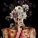 Glasschilderij Painted woman 100x100cm Glasschilderij Painted woman 100x100cm