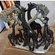 Specksteinstatue einer Giraffenherde, groß, 45 cm Specksteinstatue einer Giraffenherde, groß, 45 cm