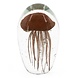 Glasobject Kwal bruin 12cm Glasobject Kwal bruin 12cm