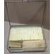 Aufbewahrungsbox Glas gold Bernstein Würfel komplett gefüllt Aufbewahrungsbox Glas gold Bernstein Würfel komplett gefüllt