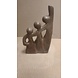 Beeld Familie 3 op rij speksteen 19cm Beeld Familie 3 op rij speksteen 19cm