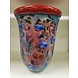 Gekleurde vaas glas rood 32cm Gekleurde vaas glas rood 32cm