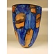Glazen vaas blauw bruin 30cm hoog Glazen vaas blauw bruin 30cm hoog