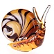 Beeld glas Slak 19cm Beeld glas Slak 19cm
