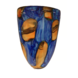 Glazen vaas blauw bruin 30cm hoog Glazen vaas blauw bruin 30cm hoog