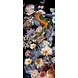 Glasschilderij Dieren in de lila bloemen 50x120cm. Glasschilderij Dieren in de lila bloemen 50x120cm.