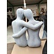 Beeld verliefd koppel grijs 55cm Beeld verliefd koppel grijs 55cm