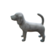 Beeld hond Beagle grijs 48cm Beeld hond Beagle grijs 48cm