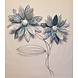 Wanddekoration 3D Metallblumen mit Perlmutt 101cm Wanddekoration 3D Metallblumen mit Perlmutt 101cm