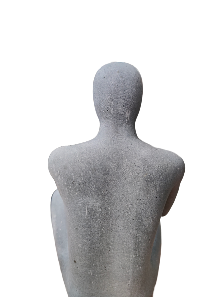 Stone statue seated man Gray 43cm Eliassen.nl Eliassen Home & Garden Pleasure