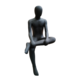 Beeld Zittende man antraciet 43cm Beeld Zittende man antraciet 43cm