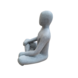 Yoga Steinstatue Mann sitzend grau 28cm Yoga Steinstatue Mann sitzend grau 28cm