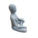 Yoga Steinstatue Mann sitzend grau 28cm Yoga Steinstatue Mann sitzend grau 28cm
