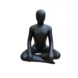 Beeld man yoga houding antraciet 28cm Beeld man yoga houding antraciet 28cm