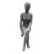 Beeld Zittende vrouw grijs 50cm Beeld Zittende vrouw grijs 50cm