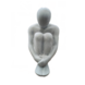 Steinstatue entspannter und sitzender Mann grau 73cm Steinstatue entspannter und sitzender Mann grau 73cm