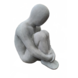 Steinstatue entspannter und sitzender Mann grau 73cm Steinstatue entspannter und sitzender Mann grau 73cm