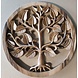 Wandpaneel hout rond Levensboom met bladeren 40cm Wandpaneel hout rond Levensboom met bladeren 40cm