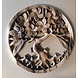 Holzwandpaneel runder Lebensbaum mit Blumen 40cm Holzwandpaneel runder Lebensbaum mit Blumen 40cm