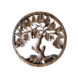 Wandpaneel rond hout Levensboom blad en bloem 40cm Wandpaneel rond hout Levensboom blad en bloem 40cm