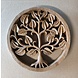 Wandpaneeltje hout rond Levensboom met bladeren20cm Wandpaneeltje hout rond Levensboom met bladeren20cm