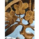 Holzwandpaneel um Lebensbaum mit Blumen 20cm Holzwandpaneel um Lebensbaum mit Blumen 20cm