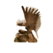 Beeld hout Uil met jongen 40cm Beeld hout Uil met jongen 40cm
