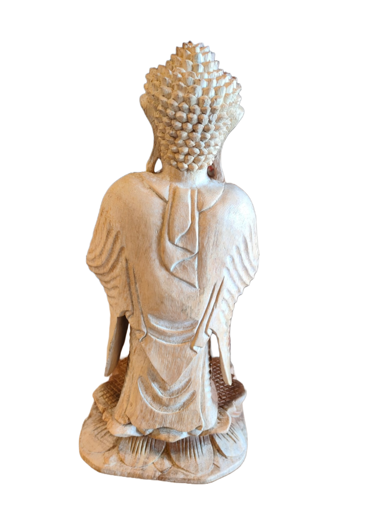 Wooden Buddha statue standing 40cm Eliassen Home & Garden Pleasure