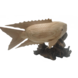 Beeld hout Vis op moerashout 54cm Beeld hout Vis op moerashout 54cm
