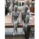 Skulpturenset sitzendes Liebespaar grau 50cm Skulpturenset sitzendes Liebespaar grau 50cm