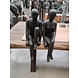 Statuenset aus sitzendem Mann und sitzender Frau, anthrazit, 50 cm Statuenset aus sitzendem Mann und sitzender Frau, anthrazit, 50 cm