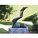 Bronzen pixie met benen omhoog Bronzen pixie met benen omhoog