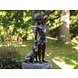 Statue Bronze Mädchen mit Hund 88 cm Statue Bronze Mädchen mit Hund 88 cm