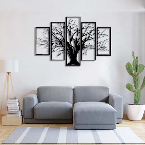 Wanddeko Metall Baum 5-teilig 160cm & - Garden Eliassen Home Pleasure